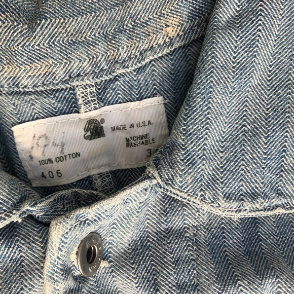 Vintage Herringbone cut off & embroidered coveralls - Picture 4 of 10